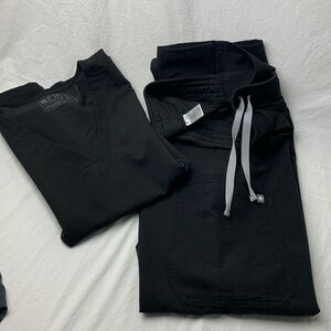 Scrub Set, “FIGS” Black, SZ Medium
